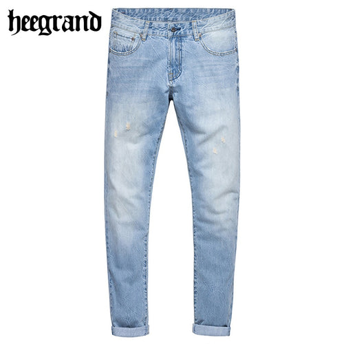 HEE GRAND 2017 New Spring Man Regular Cotton Jeans Men Casual Full Pants Hombres Pantalones Vaqueros MKN912