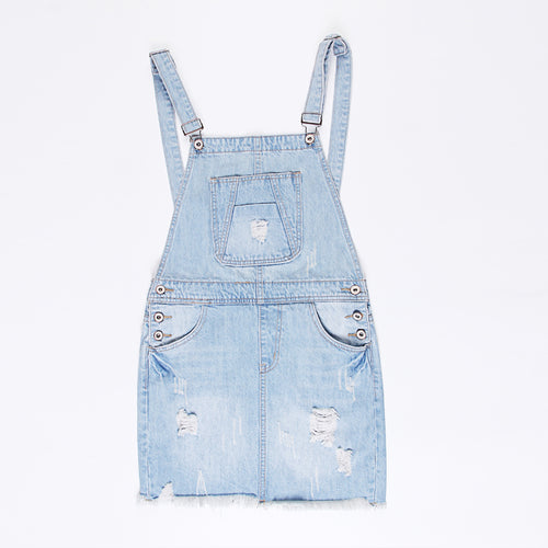 Suspender School Girl Summer Denim Sundress Sexy Mini Pencil Denim Skirt Suspenders Women Jeans Overalls Girl Skirt S-XL
