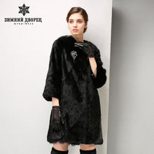 Load image into Gallery viewer, Winter Fashion O-Neck Mink Fur coat Slim fur coat women Three colors fur coats for women Genuine Leather fur coat WINTER PALACE