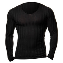 Load image into Gallery viewer, Knitted Tshirt Men Slim Fit Sweater Casual Tee Shirt Pullover V Neck Knitting T-shirt Fashion Solid Warm Top Plus Size 3XL 2018