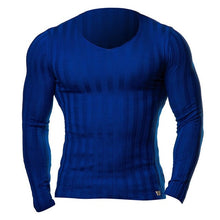 Load image into Gallery viewer, Knitted Tshirt Men Slim Fit Sweater Casual Tee Shirt Pullover V Neck Knitting T-shirt Fashion Solid Warm Top Plus Size 3XL 2018