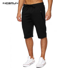Load image into Gallery viewer, Shorts Men 2018 Summer Solid Men Shorts Casual Loose Bermuda Masculina Beach Drawstring Zipper Shorts Classic Knee Length Shorts