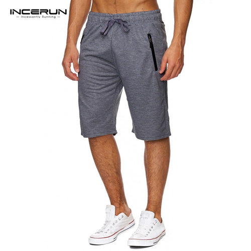 New 2018 Summer Men's Knee Length Drawstring Shorts Casual Joggers Bodybuilding Gyms-clothing shorts Men Bermuda masculina