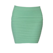 Load image into Gallery viewer, Womens Elastic Pleated High Waist Package Hip Short Skirt Fashion Sexy Female Clothing