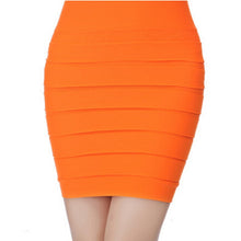 Load image into Gallery viewer, Womens Elastic Pleated High Waist Package Hip Short Skirt Fashion Sexy Female Clothing