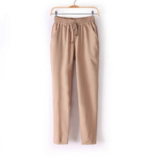 Load image into Gallery viewer, women comfortable casual office pants slacks Elastic waist casual harem pants