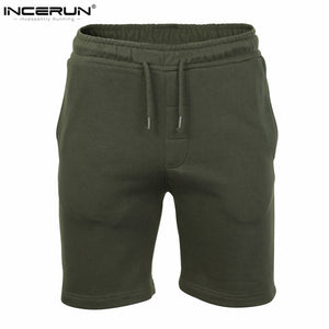 INCERUN Summer Beach Shorts Men 2018 Casual Jogger Bermudas hombre Gyms Plain Mens Fitness Workout Short homme