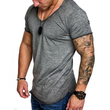 Load image into Gallery viewer, 2018 Summer Gradient Color Casual Tshirts Men Crew Neck Short Sleeve Loose Fitness Joggers Muscle Tee Bodybuilding T-Shirts