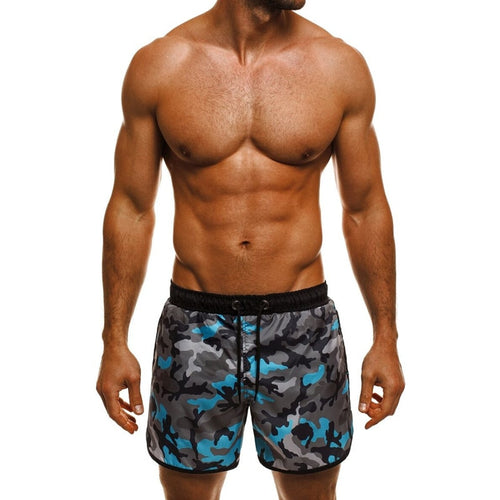 Stylish Camo Men's Shorts Board Shorts Military Floral Print Loose Fitness Joggers Drawstring Hawaii Milk Silk Vacation Beach