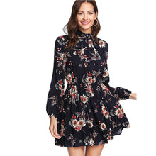 Load image into Gallery viewer, SHEIN Autumn Floral Women Dresses Multicolor