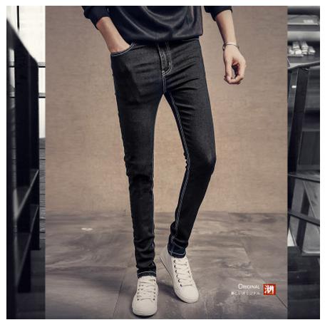 Comfortable Zipper Fly Midweight Softener Slim Full Length Mid New Arrival Men's Pants 2017 New Autumn And Winter Casual Jeans