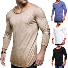 Load image into Gallery viewer, Stylish Basic Solid Men&#39;s T-Shirts Long Sleeve Slim Fit O-Neck Muscle Tee Joggers Workouts Casual Tshirt Men Clothing Masculino