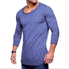 Load image into Gallery viewer, Stylish Basic Solid Men&#39;s T-Shirts Long Sleeve Slim Fit O-Neck Muscle Tee Joggers Workouts Casual Tshirt Men Clothing Masculino
