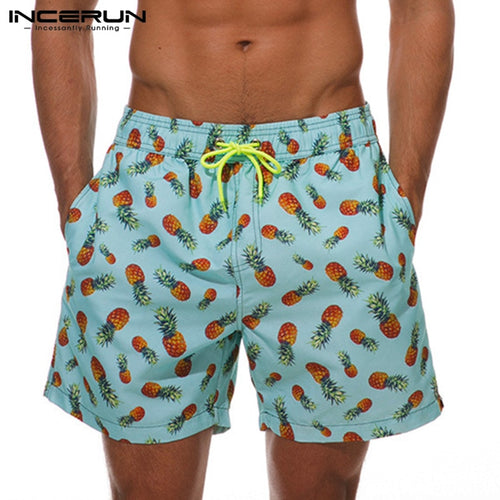 Men's Shorts Hawaiian Flower Print Bermuda Boardshorts Casual Shorts Beach Hombre Clothing Masculino Joggers Bodybuilding Male