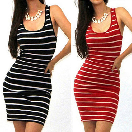 Sexy Women Bandage Bodycon Sleeveless Evening Party Short Mini Dress