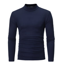 Load image into Gallery viewer, Men&#39;s Autumn Winter Pure Color Turtleneck Long Sleeve T-shirt Top Blouse