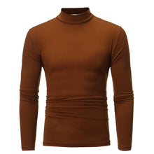 Load image into Gallery viewer, Men&#39;s Autumn Winter Pure Color Turtleneck Long Sleeve T-shirt Top Blouse