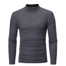Load image into Gallery viewer, Men&#39;s Autumn Winter Pure Color Turtleneck Long Sleeve T-shirt Top Blouse