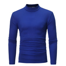 Load image into Gallery viewer, Men&#39;s Autumn Winter Pure Color Turtleneck Long Sleeve T-shirt Top Blouse
