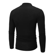 Load image into Gallery viewer, Men&#39;s Autumn Winter Pure Color Turtleneck Long Sleeve T-shirt Top Blouse