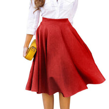Load image into Gallery viewer, Vintage Women Stretch High Waist Skater Flared Pleated Swing Long Skirt Dress