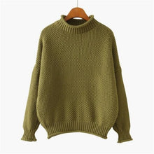 Load image into Gallery viewer, WKOUD New Candy Colors Shorts Sweater 2018 Turtleneck Knitted Pullover Women's Casual Jumper Sweaters Streetwear M8166