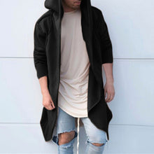 Load image into Gallery viewer, 2018 Hiphop Mens Hoodies Sweatshirts Mantle Hoody Long Irregular Hem Hombre Solid Loose Fit Hoody Autumn Long Sleeve Cardigan