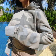 Load image into Gallery viewer, Women Long Sleeve Hoodie Camouflage Short Sweatshirt Tops Blouse