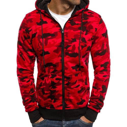Autumn Winter Tacksuit Male Camo Men's Sweatshirts Hoodies Long Sleeve Hoody Zipper Pockets Male Sweatshirt Masculino Joggers