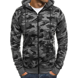Autumn Winter Tacksuit Male Camo Men's Sweatshirts Hoodies Long Sleeve Hoody Zipper Pockets Male Sweatshirt Masculino Joggers