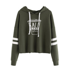 Load image into Gallery viewer, Women Casual Long Sleeve Letter Print Hoodies Short Blouses Tops