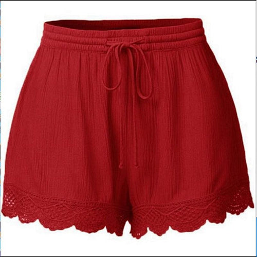 Sexy Women Fashion Lace Up Lace Short Pants Summer Causal Shorts Women Shorts