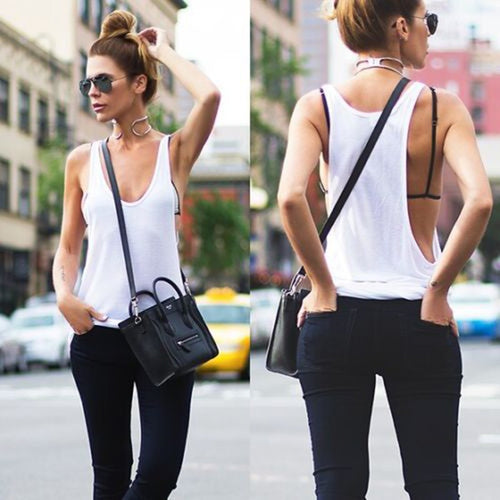 Best Women Summer Sexy Sleeveless Casual Loose Sling Dress Tops