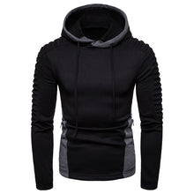 Load image into Gallery viewer, Men Hoodies Long Sleeve Sweatshirt Fashion Fold Zipper Pocket Cotton Puoover Casual Hip Hop