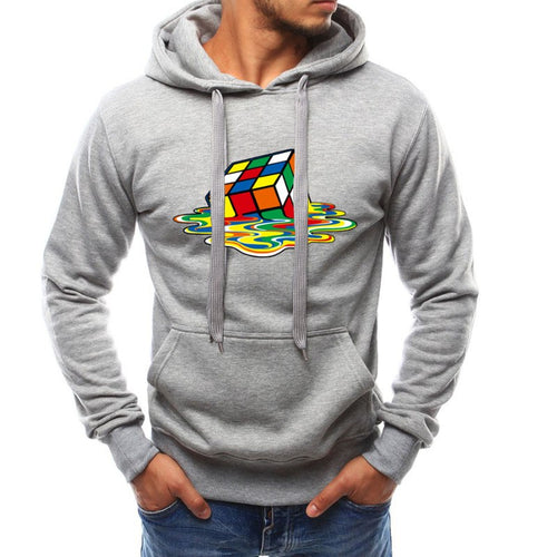 Men Simple Pullover Print Hoodie