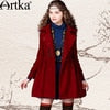 Load image into Gallery viewer, ARTKA Winter Women&#39;s Wool Coat Embroidery Outerwear Turn-Down Collar Ladies Overcoat Vintage Jacket Female Warm Coat FA10242D