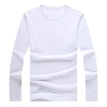 Load image into Gallery viewer, Men Casual Slim Fit Solid Color T Shirts Men Long Sleeve O Neck/V Neck Cotton T shirts