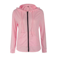 Load image into Gallery viewer, Women Hoodies Solid Casual Sweatshirts Women Winter Autumn Long Sleeve Jacket Zipper Hooded Coat Tops Solid Zip Up Sweatshirt