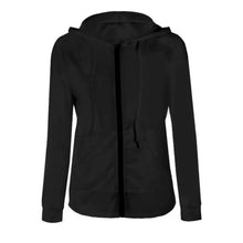 Load image into Gallery viewer, Women Hoodies Solid Casual Sweatshirts Women Winter Autumn Long Sleeve Jacket Zipper Hooded Coat Tops Solid Zip Up Sweatshirt