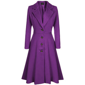 Sisjuly Vintage Long Trench Coats Women Autumn Winter Windbreaker Elegant OL Fashion England Black Overcoats Casual Swing Coat