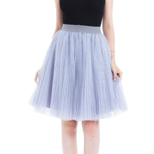Load image into Gallery viewer, Women 4 layers Mesh Tulle Skirt Pleated Princess Skirt Mesh Bubble Skirt