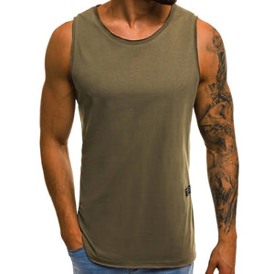 Fashion Personality Men's Summer Casual Slim Sleeveless T Shirt Top Blouse
