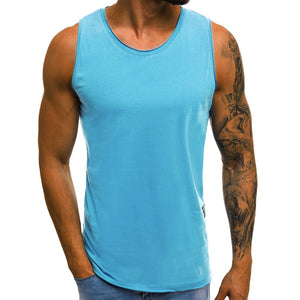 Fashion Personality Men's Summer Casual Slim Sleeveless T Shirt Top Blouse