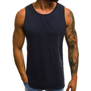 Fashion Personality Men's Summer Casual Slim Sleeveless T Shirt Top Blouse