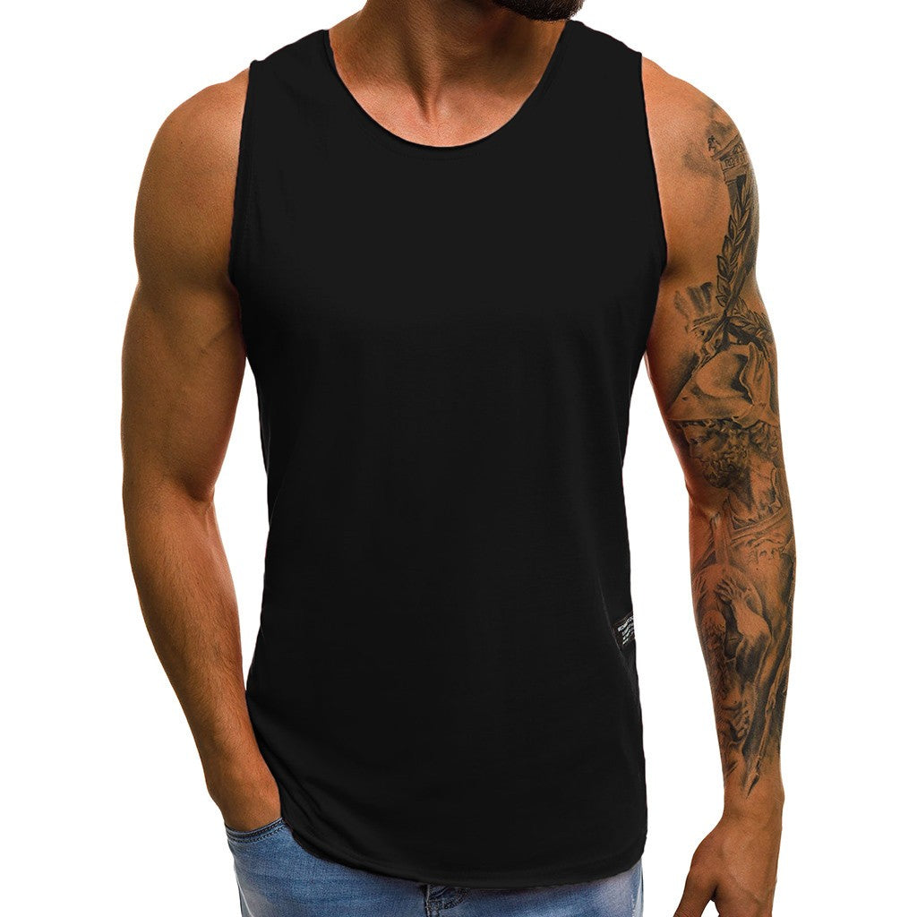 Fashion Personality Men's Summer Casual Slim Sleeveless T Shirt Top Blouse