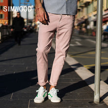 Load image into Gallery viewer, SIMWOOD 2019 Spring Summer New Jeans Men Casual Slim Fit Ankle-Length Denim Pants Unfinished Hem Jeans Plus Size 180077