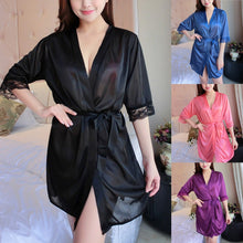 Load image into Gallery viewer, Womens Sexy Ice Silk Temptation Lingerie Sleepwear Pajamas Underwear Night Gown