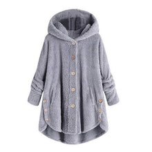 Load image into Gallery viewer, Thickened Loose Cardigan Winter Button Hoodie Coat 2019 Women Slim Fit Faux Fur Long Sleeve Plus size 5XL Warm Jacket Outwear