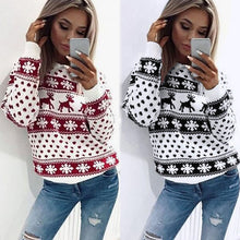 Load image into Gallery viewer, Women Jumper Sweater Pullover Tops Coat Christmas Winter Female Girl Warm Brief Sweaters Clothing