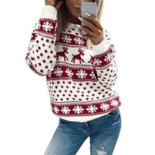 Load image into Gallery viewer, Women Jumper Sweater Pullover Tops Coat Christmas Winter Female Girl Warm Brief Sweaters Clothing